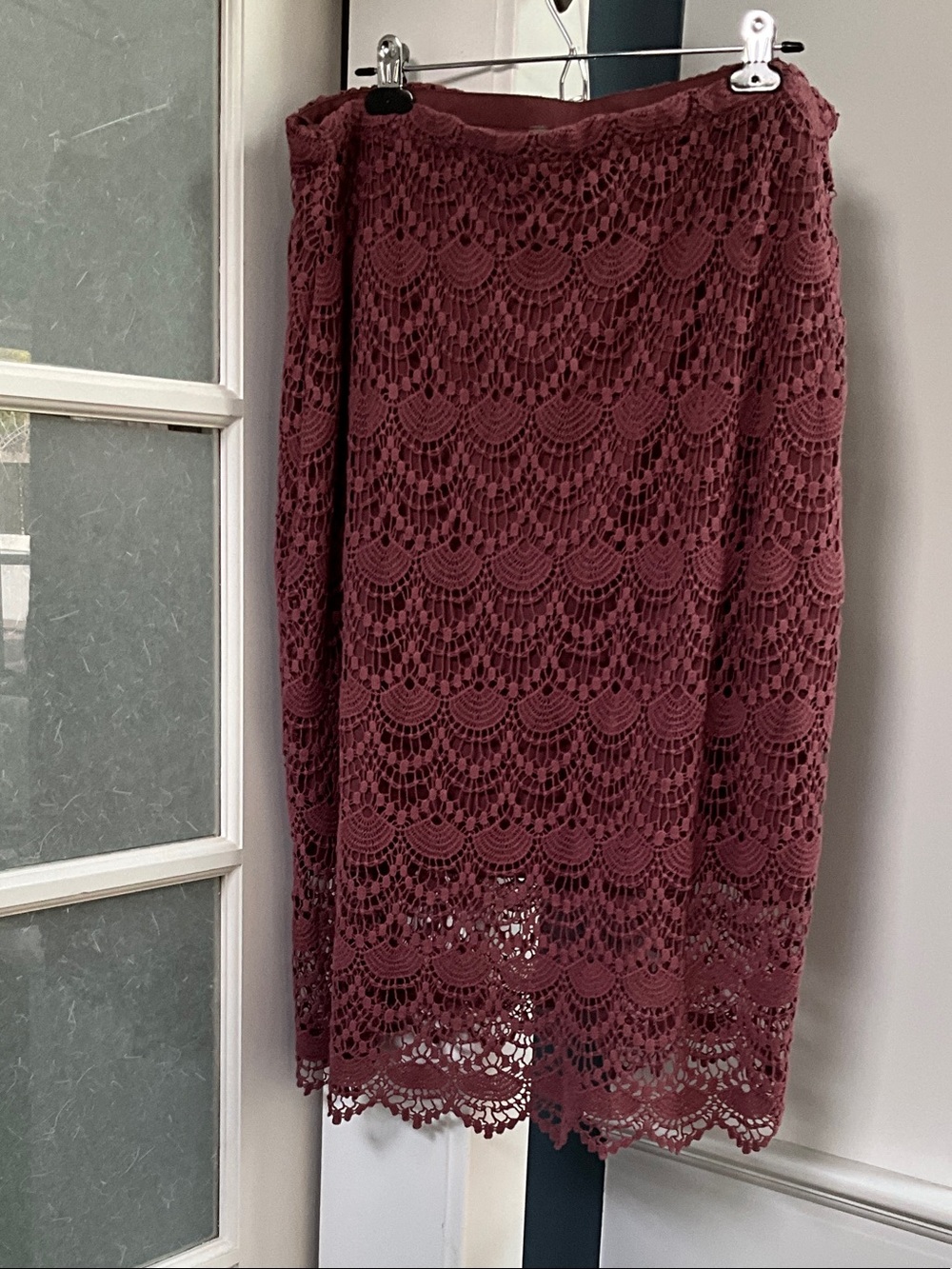 Penningtons Dusky Rose Lace Midi Skirt